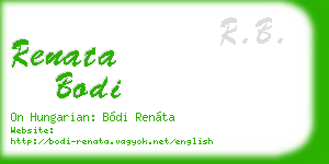 renata bodi business card